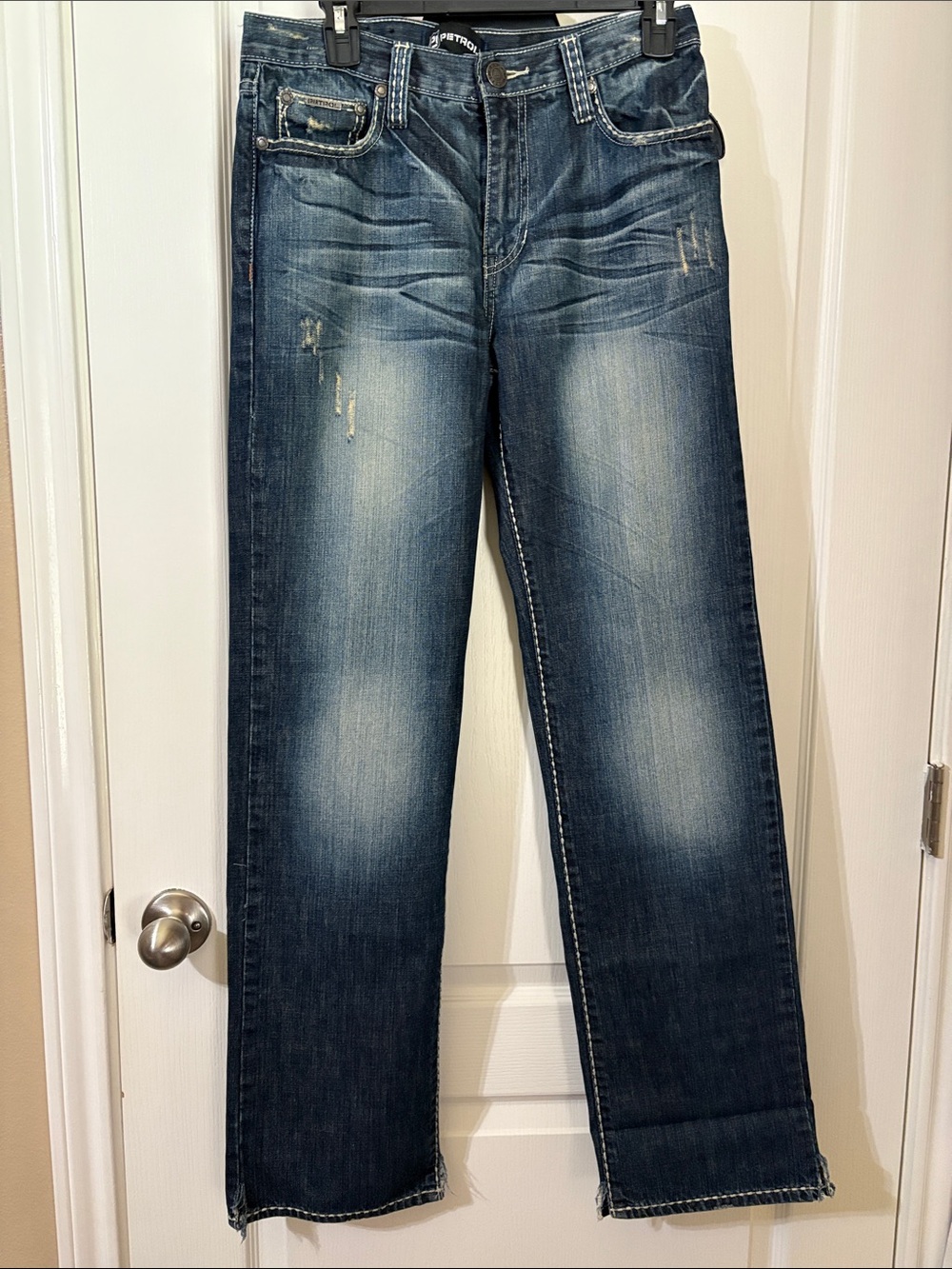 Petrol Travis Dark Blue Washed Jeans